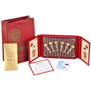 中萃黃金-陸福齊來(lái)如意擺件