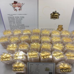中萃黃金-浪漫婚慶小熊擺件足金愛(ài)愛(ài)熊